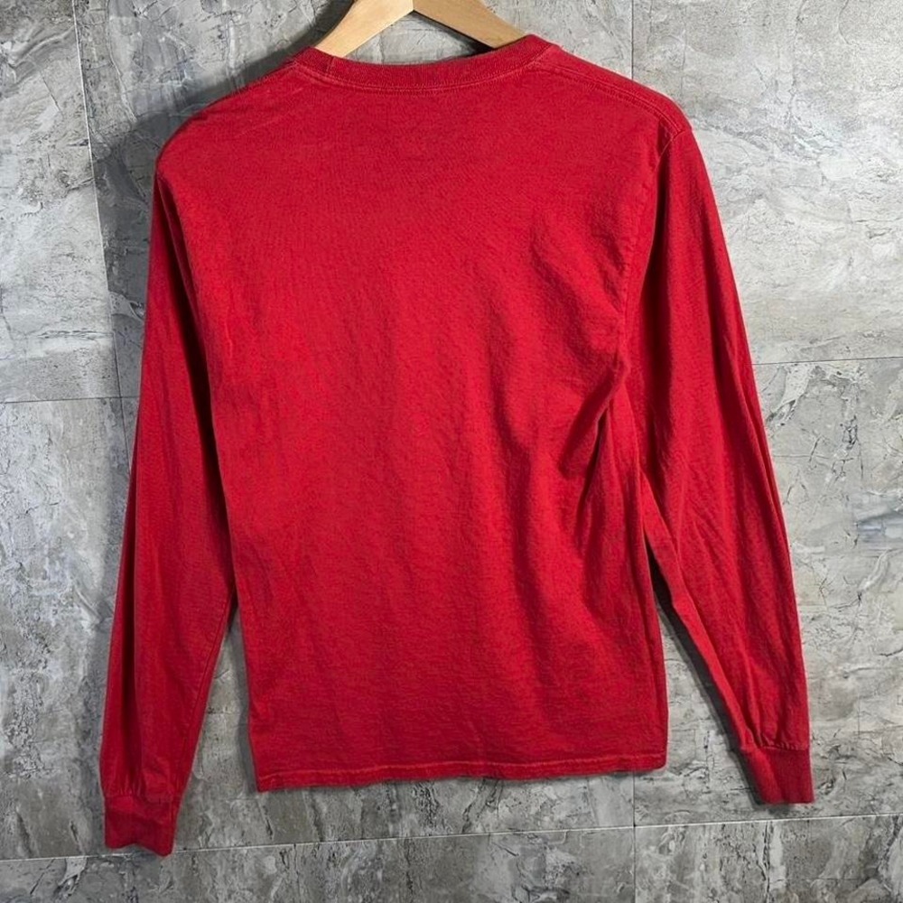 Champion red long sleeve shirt with white logo Mens Size Small #champion spring - Picture 7 of 8